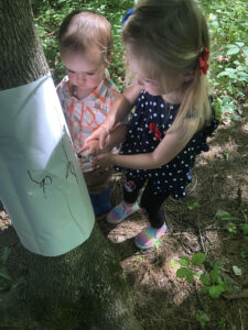 Girls with tree